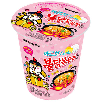 (ONE) Samyang - Carbonara Buldak Bokkeum Myeon Small Cup 80g Cup Ramen [Country of Origin: Indicated in detailed description]