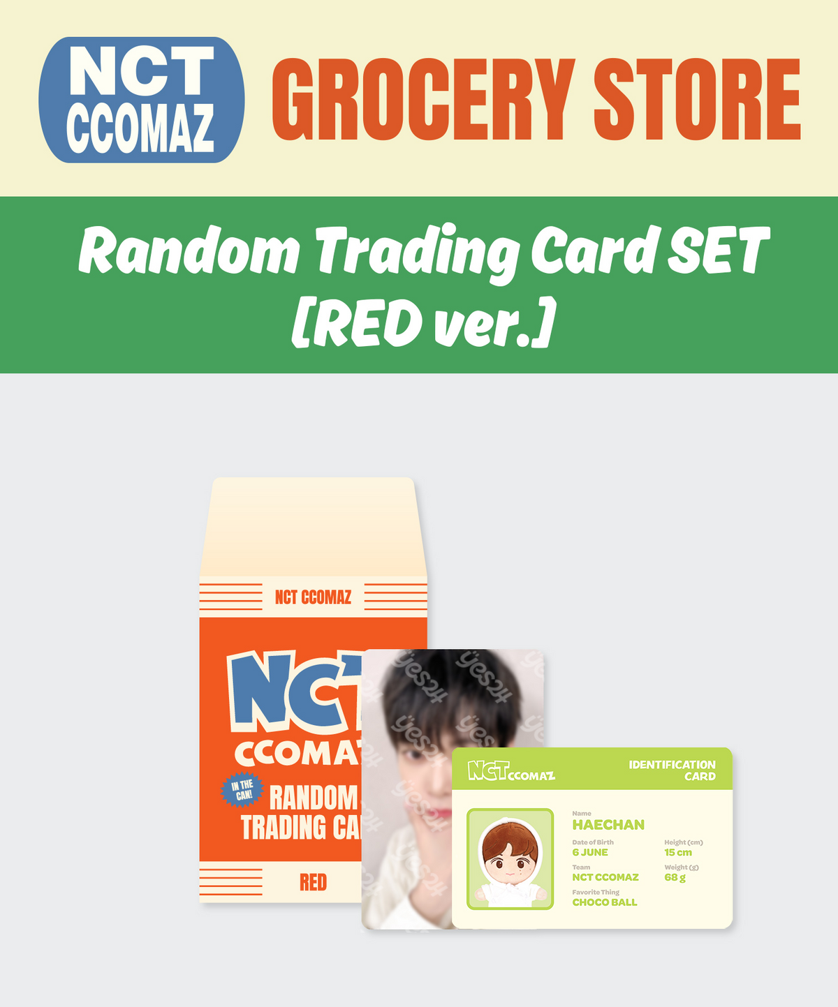 [NCT|ان سي تي] (ONE) NCT - CCOMAZ GROCERY STORE RANDOM TRADING CARD SET (RED Ver)