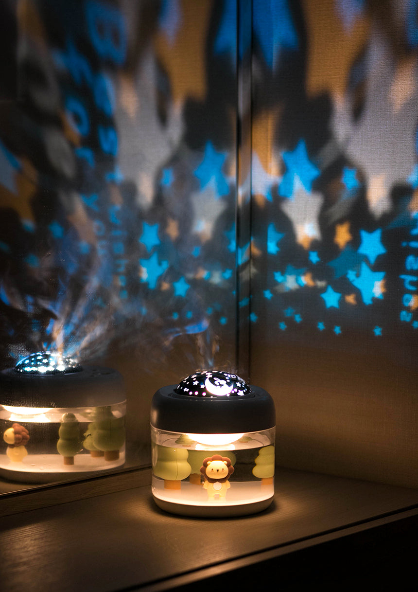 (ONE) 808 Lion - Secret Beam Portable Interior Mood Light Humidifier Housewarming Gif