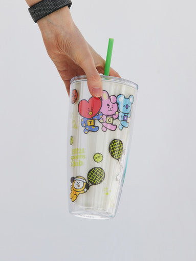 (ONE) BT21 Line Friends BT21 Straw Ice Tumbler (750ml)