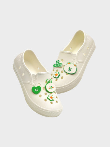 (ONE)  LINE FRIENDS - Gunjong Brown On Green Eco Earth EVA Indoor Shoes (200-230mm)