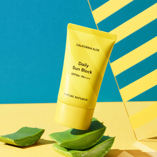 واحد - كريم واقي الشمس يحافظ على البشره ويحميها من الجو الخارجي واشعة الشمس | (ONE) MAKE UP - Nature Republic - California Aloe Daily Sun Cream