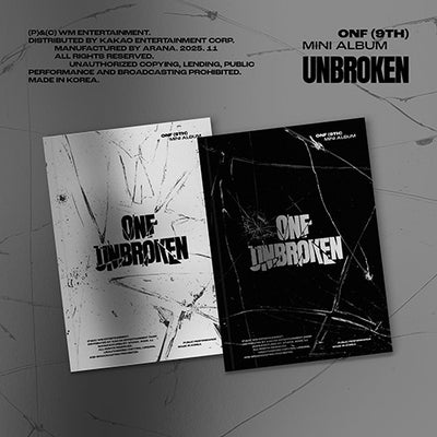 [ONF|أو إن إف] {Kpop} (One) ONF - 9th Mini Album [UNBROKEN] (Random 1 of 2 Covers) | أو إن إف - الألبوم المصغّر التاسع [أنبروكن] (غلاف عشوائي من 2)
