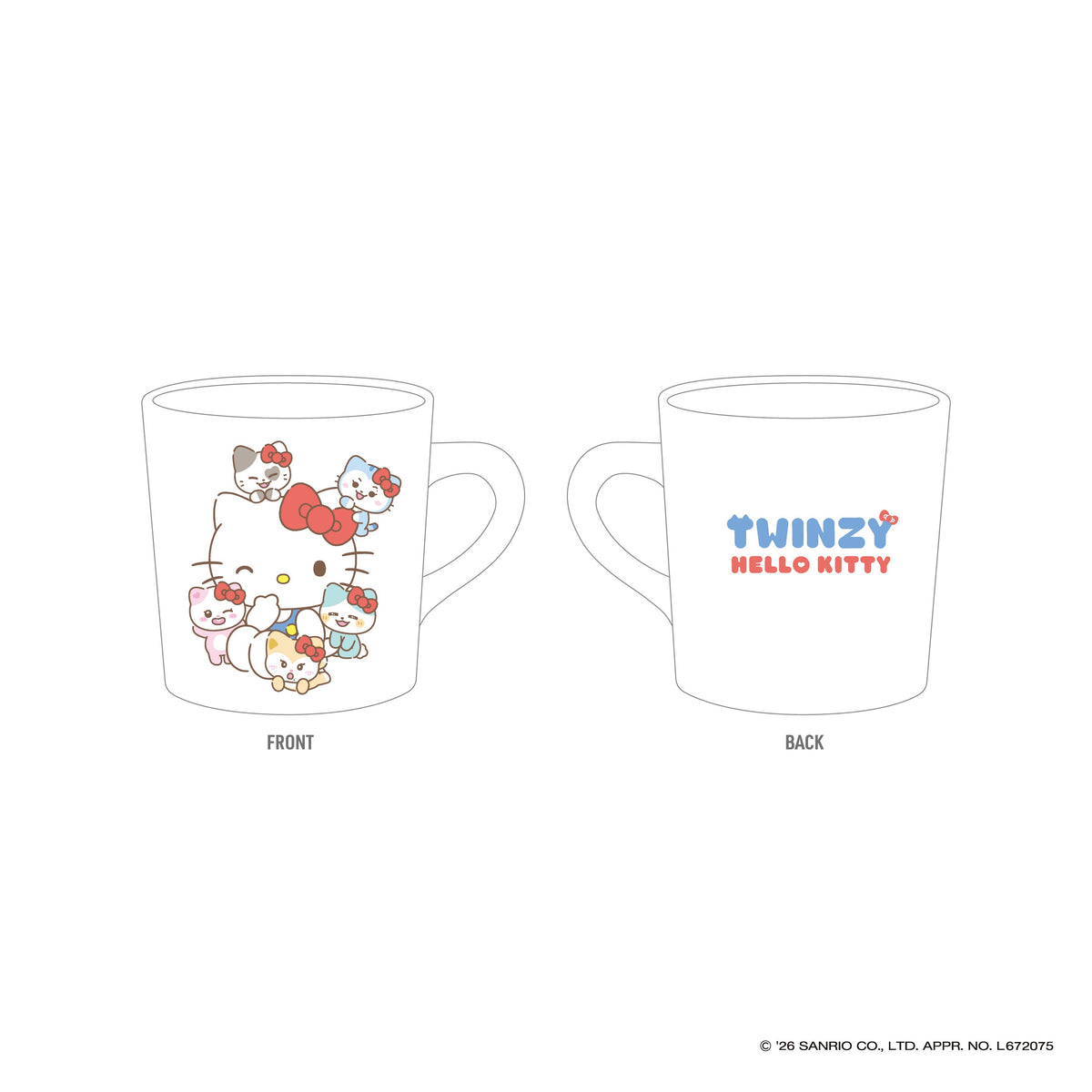 [ITZY|إتزي] {Kpop} (One) ITZY - TWINZY x Hello Kitty Pottery Mug 310 ml | إتزي - كوب خزفي 310 مل (توينزي × هيلو كيتي)