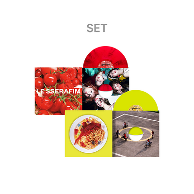 [LE SSERAFIM|لو سيرافيم] {Kpop} (SET) LE SSERAFIM - 1st Single Album 'SPAGHETTI’ Vinyl (Set)