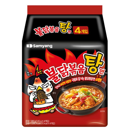 سيت عدد اربع |(SET) Samyang  Buldak Bokkeumtang RAMIN 145G X 4 PACKS