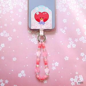 (ONE) BT21 - Phone Tag Holder [Cherry Blossom]