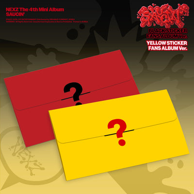 [NEXZ|نيكسز] {Kpop} (One) NEXZ - The 4th Mini Album [SAUCIN'] (Black / Yellow Sticker FANS Album Ver., Random) | نيكسز - الألبوم المصغّر الرابع [ساوسن] (ألبوم فانز بالملصقات، عشوائي)