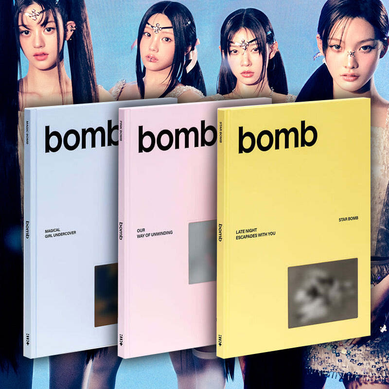 [ILLIT|ايليت] {Kpop} (SET) ILLIT album bomb+ perks Borrowed cat ILLIT - night mini 3-piece photo book 3-piece song goods Poca