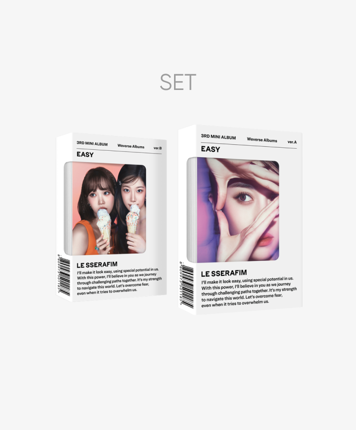 [LE SSERAFIM|لو سيرافيم] {Kpop} (SET) LE SSERAFIM - 3rd Mini Album 'EASY' (Weverse Albums ver.) Set