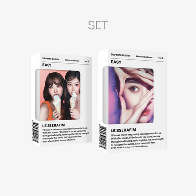 [LE SSERAFIM|لو سيرافيم] {Kpop} (SET) LE SSERAFIM - 3rd Mini Album 'EASY' (Weverse Albums ver.) Set