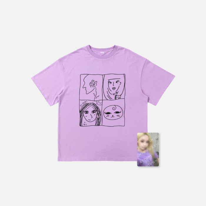 [aespa|إسبا] {Kpop} (Set) AESPA - aesParty T-Shirt + Photocard | إسبا - تيشيرت إيس بارتي + فوتوكارد