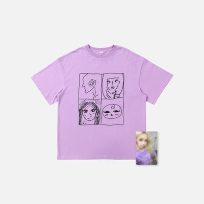 [aespa|إسبا] {Kpop} (Set) AESPA - aesParty T-Shirt + Photocard | إسبا - تيشيرت إيس بارتي + فوتوكارد