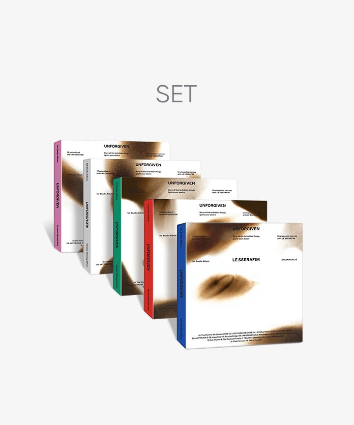 [LE SSERAFIM|لو سيرافيم] {Kpop} (SET) LE SSERAFIM - 1st Studio Album 'UNFORGIVEN' (COMPACT Ver.) Set