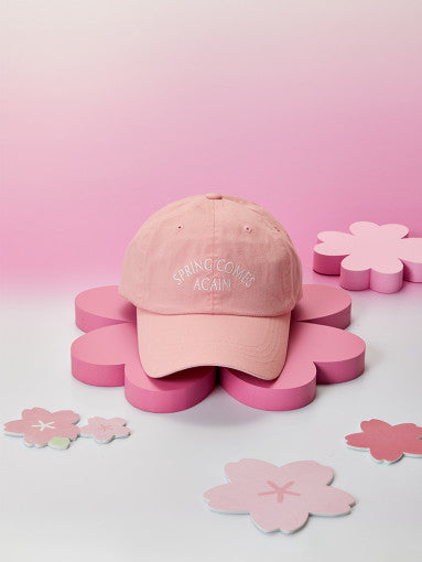 (ONE) BT21 Spring Days Beige Lettering Ball Cap