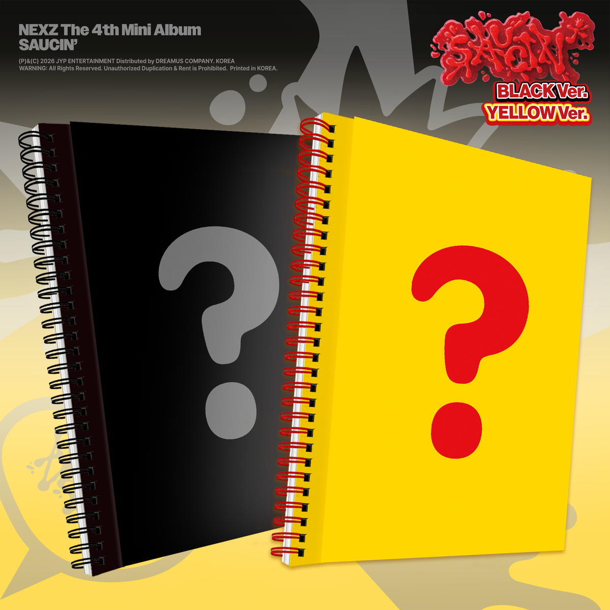 [NEXZ|نيكسز] {Kpop} (One) NEXZ - The 4th Mini Album [SAUCIN'] (Black Ver. / Yellow Ver., Random) | نيكسز - الألبوم المصغّر الرابع [ساوسن] (نسخة سوداء / صفراء، عشوائي)