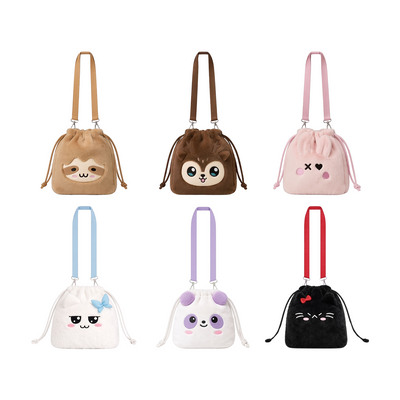 [BABYMONSTER|بيبي مونستر] {Kpop} (One) BABYMONSTER - Character String Pouch Cross Bag 20x20x12 cm (CHOOM World Tour) | بيبي مونستر - حقيبة كروس برباط 20×20×12 سم