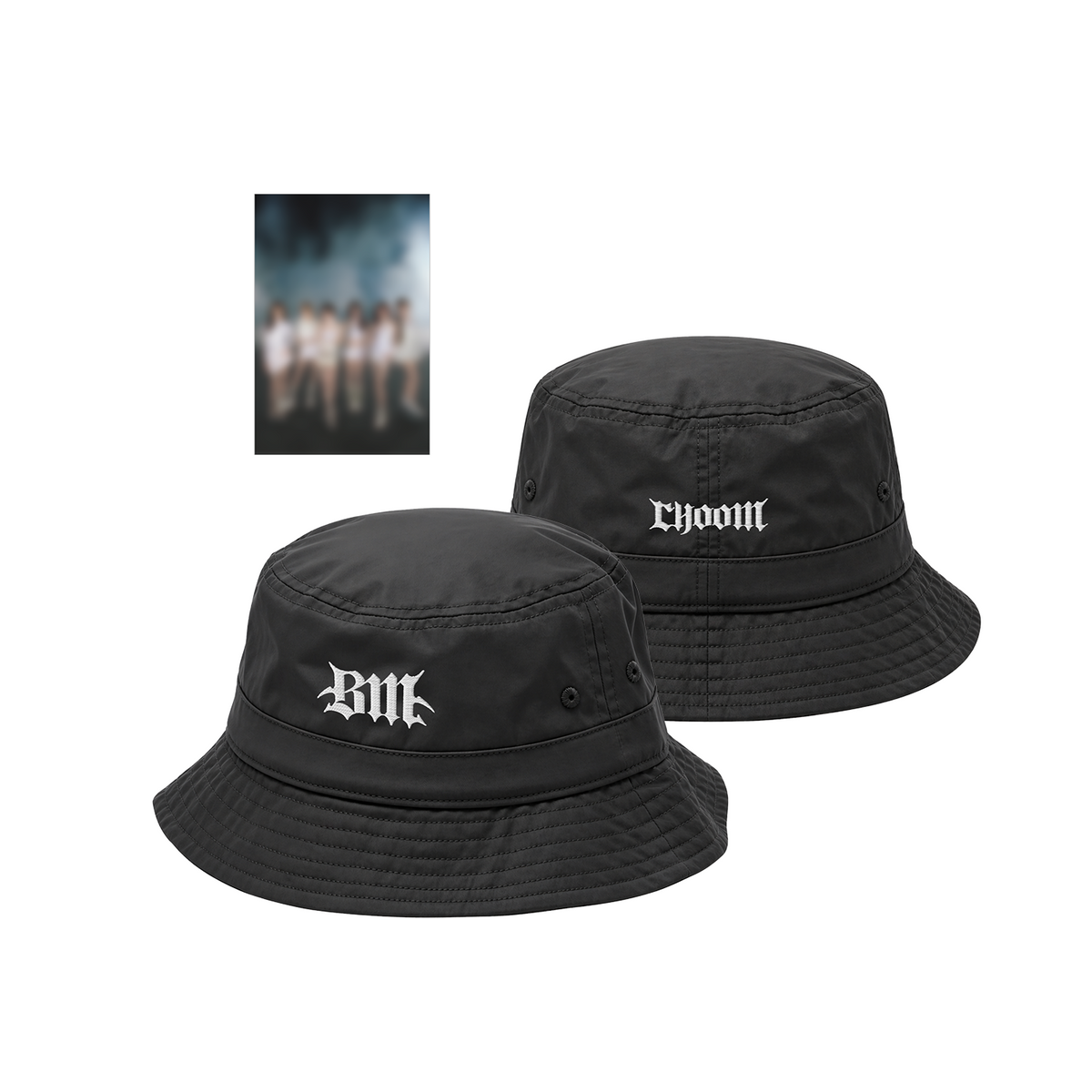 [BABYMONSTER|بيبي مونستر] {Kpop} (One) BABYMONSTER - Bucket Hat + Large Photocard (CHOOMTOUR) | بيبي مونستر - قبعة باكيت + فوتوكارد كبيرة (جولة تشوم)