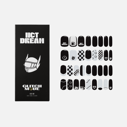 (ONE) NCT GEL NAIL GLAZE #03 짧! (Glitch Mode)