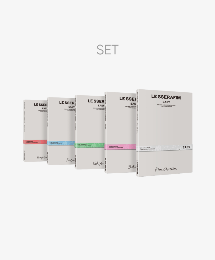 [LE SSERAFIM|لو سيرافيم] {Kpop} (SET) LE SSERAFIM - 3rd Mini Album 'EASY' (COMPACT ver.) Set
