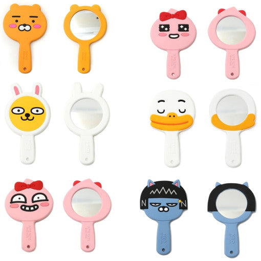 (ONE) KAKAO FRIENDS Pouch hand mirror cute mini Kakao Friends rubber mini hand mirror