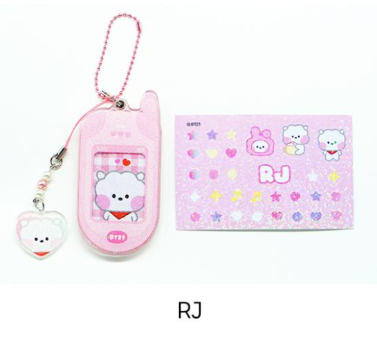 (ONE) BT21 Line Friends Retro Phone Keyring