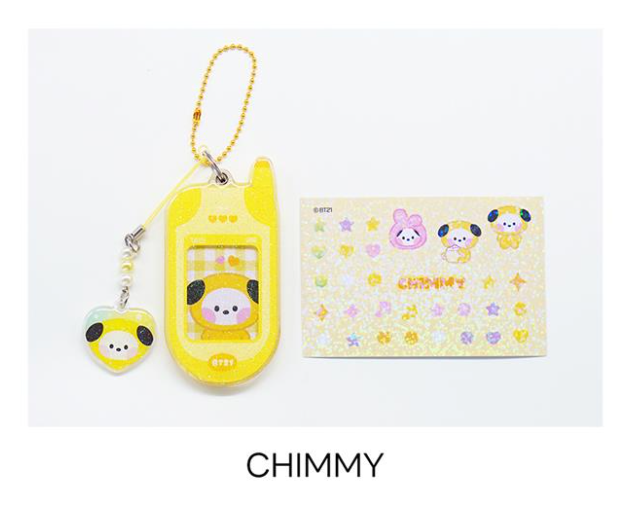 (ONE) BT21 Line Friends Retro Phone Keyring