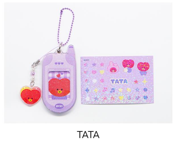 (ONE) BT21 Line Friends Retro Phone Keyring