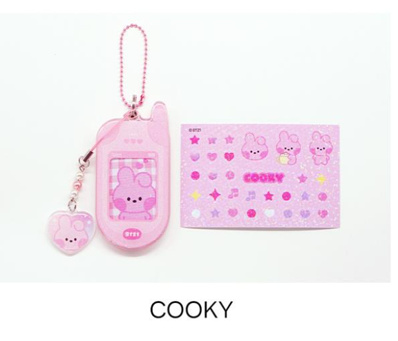 (ONE) BT21 Line Friends Retro Phone Keyring