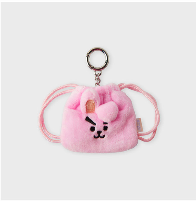 (ONE) BT21 Line Friends Big & Tiny String Backpack Keyring