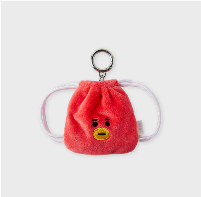 (ONE) BT21 Line Friends Big & Tiny String Backpack Keyring