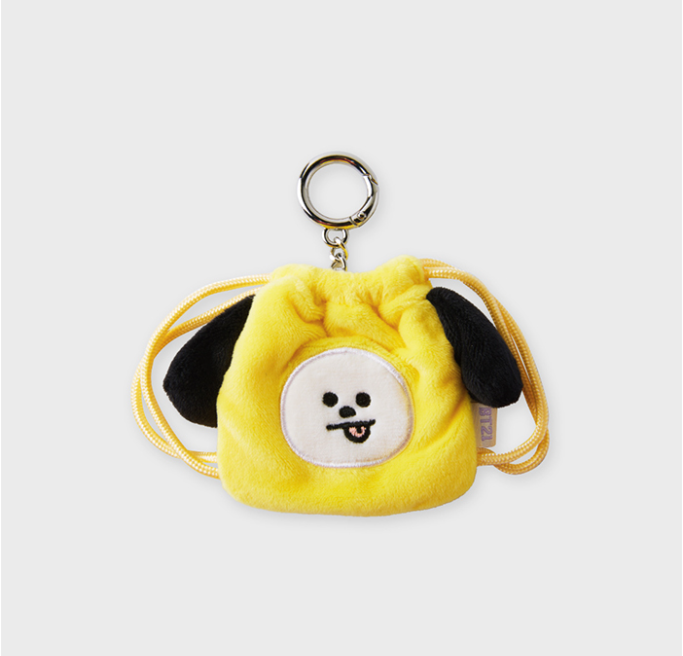 (ONE) BT21 Line Friends Big & Tiny String Backpack Keyring