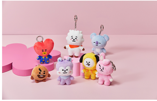 (ONE) BT21 Line Friends Big & Tiny Doll Keyring