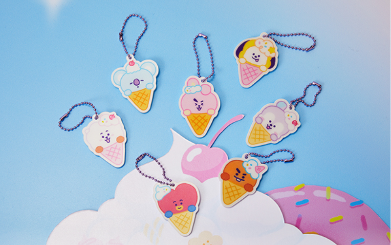 (ONE) BT21 COOKY ON THE CLOUD Edition Lenticular Keyring