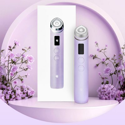 [Care|العناية] واحد -تعمل على تصليح الوجه مثل; الكلف، غلق المسام |(ONE) Medicube - AGE-R Booster Pro Lavender + Headcap (Lavender)