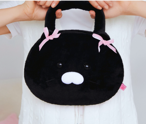 (ONE) KAKAO FRIENDS - Black Chun pouch knee blanket_Chun Sik