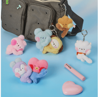 (ONE) BT21 - mini minini Magnet Plush Keyring Hug Me