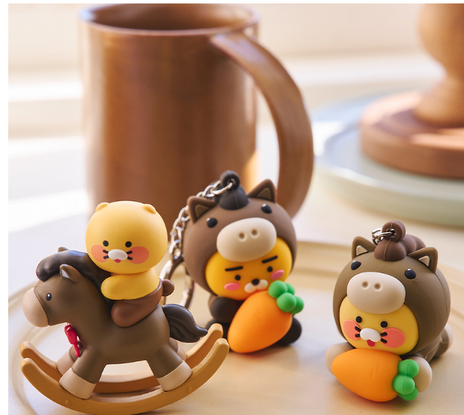 (ONE) KAKAO FRIENDS - Lucky Pony Day LED Figure Keering_Chunsik