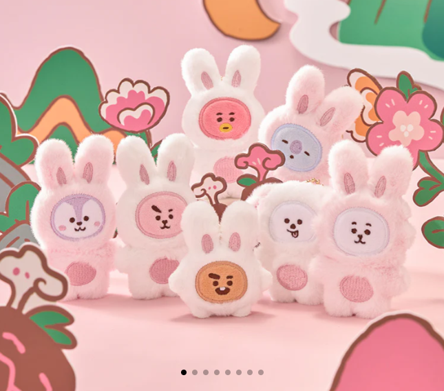 (ONE) BT21 - K-Rabbit Flat Doll Keyring
