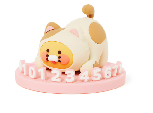 (ONE) KAKAO FRIENDS CAR - Nyangnyang cat figure parking license plate_Chunsik