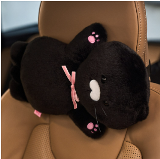 (ONE) KAKAO FRIENDS CAR - Blackchun car position-adjustable neck cushion_ChunsikDepart today