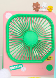 (ONE) Line Friends - Minini Table Fan (Blue/Pink)