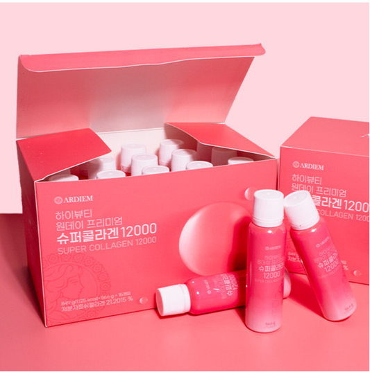 سيت _  هاي بيوتي كولاجين قوه12000  سعه 50 مل صندوق 30 قطعه | (SET)"Ardiem  - High Beauty One Day Premium Super Collagen 12000 50ml 30 pieces, 1 piece