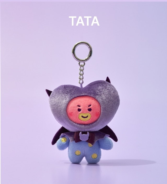 (ONE) BT21 Villain Plush Keyring Angel & Villain