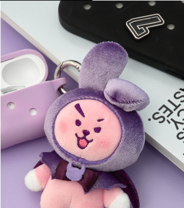 (ONE) BT21 Villain Plush Keyring Angel & Villain