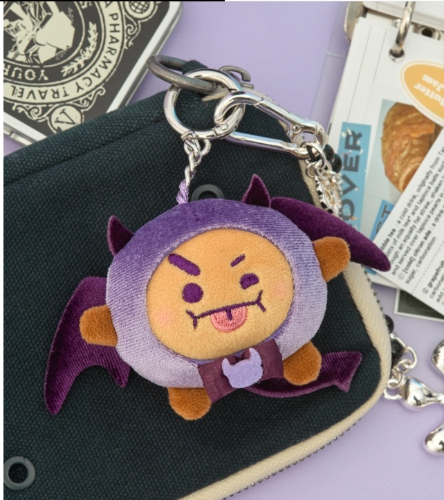 (ONE) BT21 Villain Plush Keyring Angel & Villain