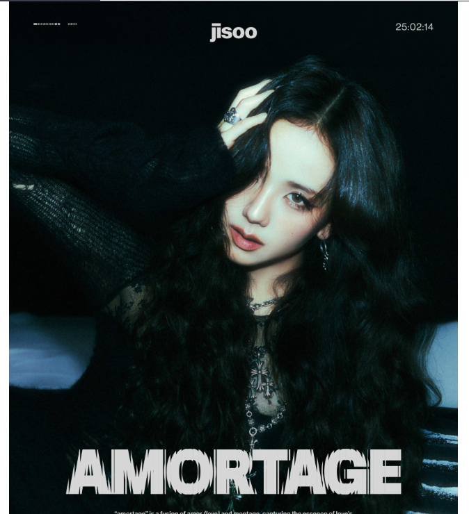 (ONE) BLACKPINK - Jisoo Album + Unreleased Amortage AMORTAGE Limited Edition Purple BLACKPINK JISOO BLACKPINK Photocard