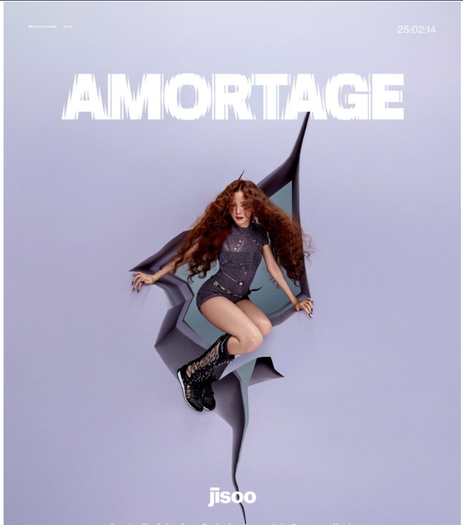 (ONE) BLACKPINK - Jisoo Album + Unreleased Amortage AMORTAGE Limited Edition Purple BLACKPINK JISOO BLACKPINK Photocard
