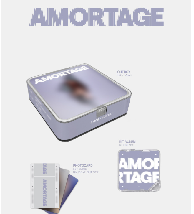 (ONE) BLACKPINK - Jisoo Album + Unreleased Amortage AMORTAGE Limited Edition Purple BLACKPINK JISOO BLACKPINK Photocard