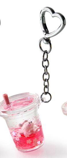 (ONE) BT21 - Water Keychain [Cherry Blossom]